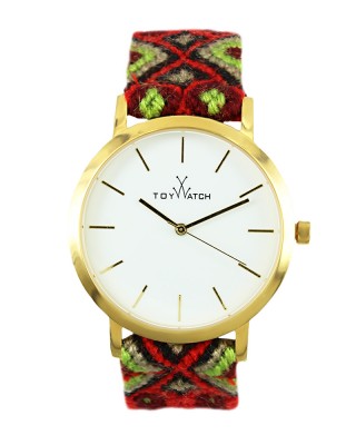 Toy Watch MYW05GD Quartz Ανοξείδωτο ατσάλι Multicolor υφασμάτινο λουρί Λευκό χρώμα καντράν