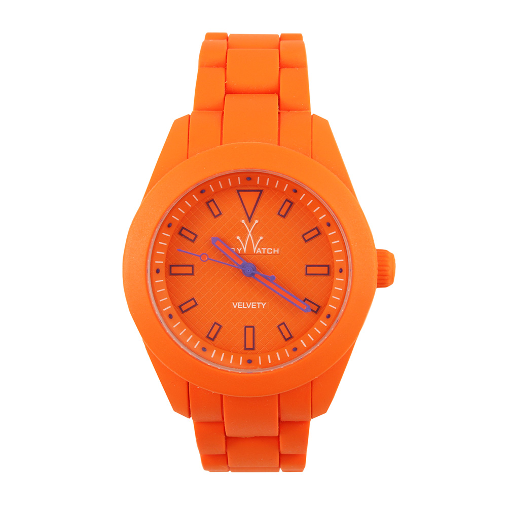 Toy Watch VV130R Quartz Καουτσούκ κάσα Πορτοκαλί Καουτσούκ λουρί Πορτοκαλί χρώμα καντράν