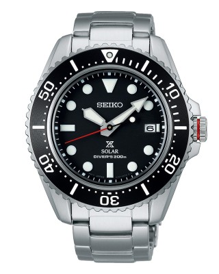 Seiko Prospex SNE589P1 Solar Ανοξείδωτο ατσάλι Μπρασελέ Μαύρο χρώμα καντράν Περιστρεφόμενη στεφάνη Καταδυτικό