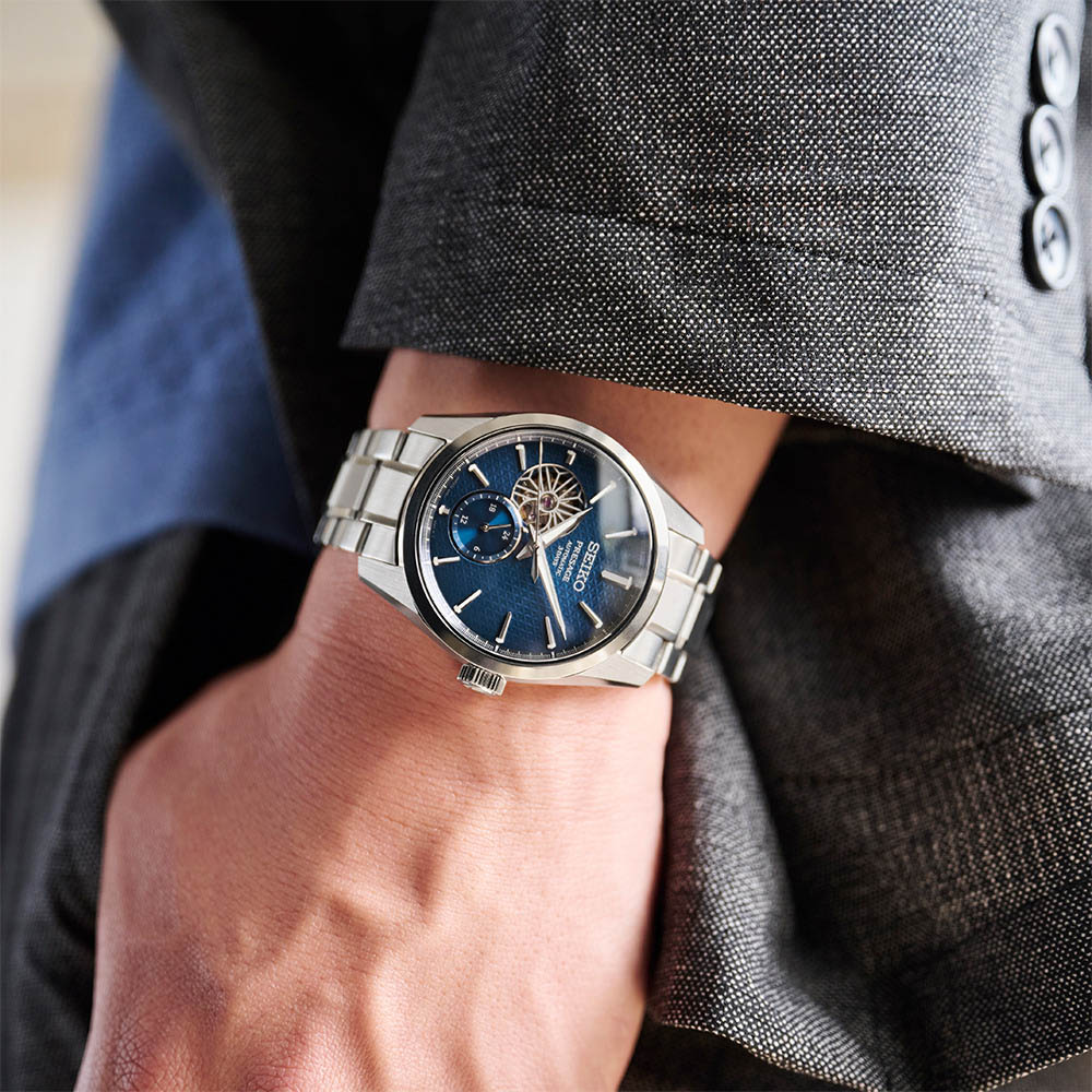Seiko Presage SPB417J1 Αυτόματο Ανοξείδωτο ατσάλι Μπρασελέ Μπλε χρώμα καντράν