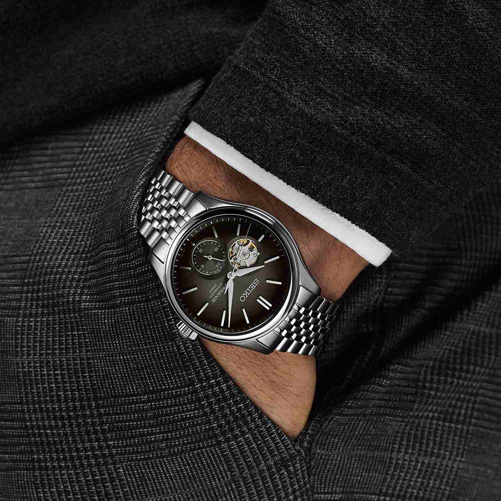 Seiko Presage SPB471J1 Αυτόματο Ανοξείδωτο ατσάλι Μπρασελέ Μαύρο χρώμα καντράν