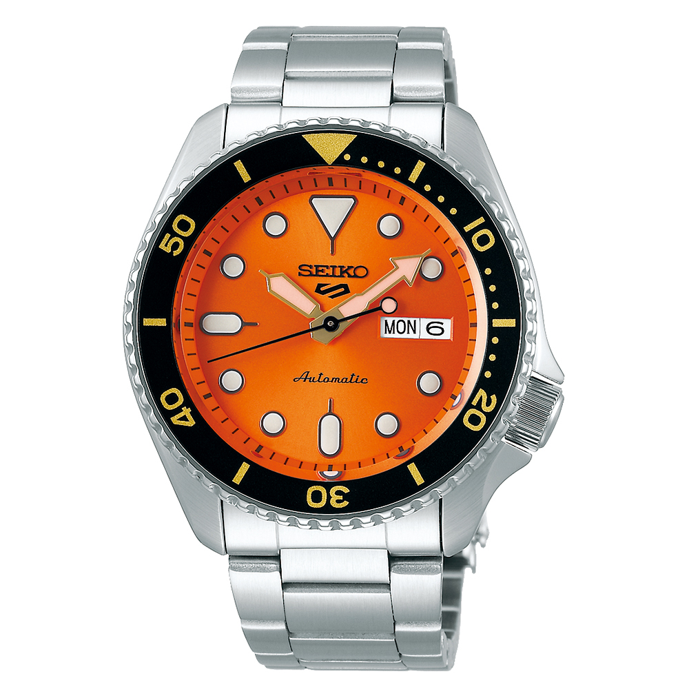 Seiko 5 Sports SRPD59K1F Automatic Stainless steel Bracelet Orange color dial