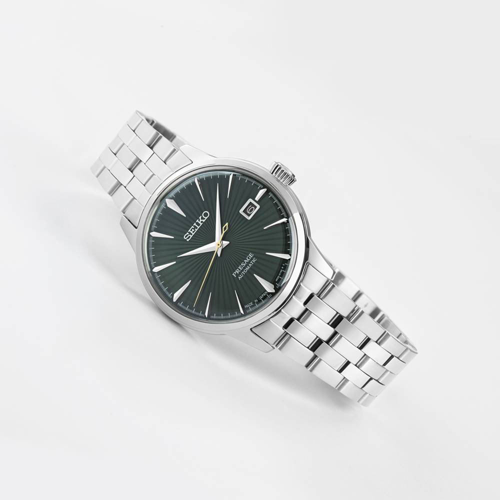 Seiko Presage SRPE15J1 Αυτόματο Ανοξείδωτο ατσάλι Μπρασελέ Πράσινο χρώμα καντράν