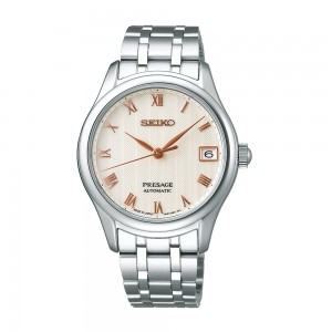 Seiko Presage SRPF47J1 Automatic Stainless steel Bracelet Beige color dial Latin Numbered