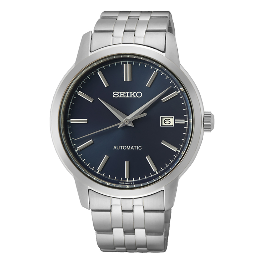 Seiko Essential Time SRPH87K1 Αυτόματο Ανοξείδωτο ατσάλι Μπρασελέ Μπλε χρώμα καντράν