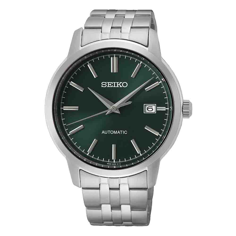 Seiko Essential Time SRPH89K1 Αυτόματο Ανοξείδωτο ατσάλι Μπρασελέ Πράσινο χρώμα καντράν