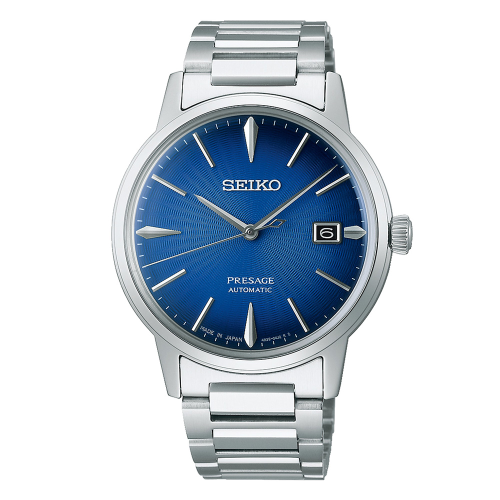 Seiko Presage SRPJ13J1 Αυτόματο Ανοξείδωτο ατσάλι Μπρασελέ Μπλε χρώμα καντράν