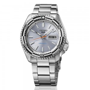 Seiko 5 Sports SRPK09K1F Automatic Stainless steel Bracelet Silver color dial Rotating bezel