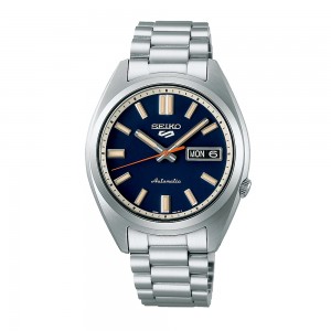 Seiko 5 Sports SRPK87K1J Αυτόματο Ανοξείδωτο ατσάλι Μπρασελέ Μπλε χρώμα καντράν
