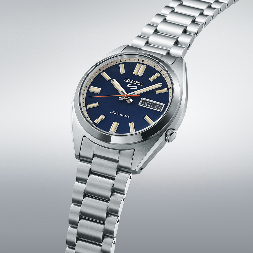 Seiko 5 Sports SRPK87K1J Αυτόματο Ανοξείδωτο ατσάλι Μπρασελέ Μπλε χρώμα καντράν