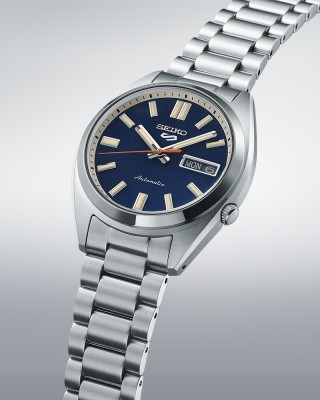 Seiko 5 Sports SRPK87K1J Αυτόματο Ανοξείδωτο ατσάλι Μπρασελέ Μπλε χρώμα καντράν