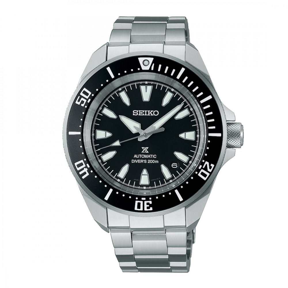Seiko Prospex 'Samurai' Black Diver's SRPL13K1 Αυτόματο Ανοξείδωτο ατσάλι Μπρασελέ Μαύρο χρώμα καντράν Περιστρεφόμενη στεφάνη Καταδυτικό