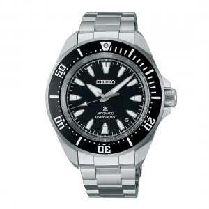 Seiko Prospex 'Samurai' Black Diver's SRPL13K1 Αυτόματο Ανοξείδωτο ατσάλι Μπρασελέ Μαύρο χρώμα καντράν Περιστρεφόμενη στεφάνη Καταδυτικό