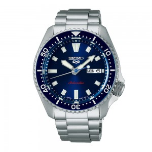 Seiko 5 Sports SRPL83K1J Αυτόματο Ανοξείδωτο ατσάλι Μπρασελέ Μπλε χρώμα καντράν Περιστρεφόμενη στεφάνη