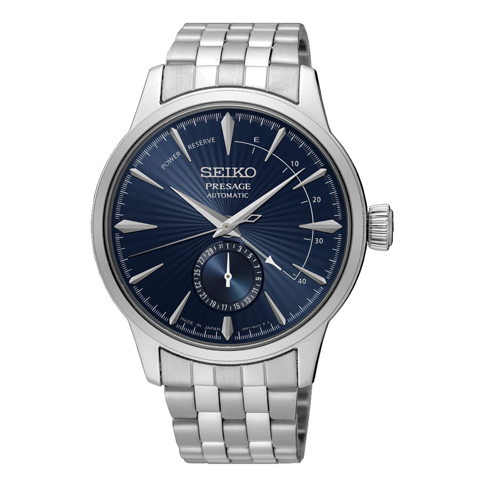 Seiko Presage SSA347J1 Αυτόματο Ανοξείδωτο ατσάλι Μπρασελέ Μπλε χρώμα καντράν Power Reserve