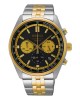 Seiko Conceptual Series SSB430P1 Quartz Ανοξείδωτο ατσάλι Διμεταλικό μπρασελέ Μαύρο χρώμα καντράν Ταχύμετρο