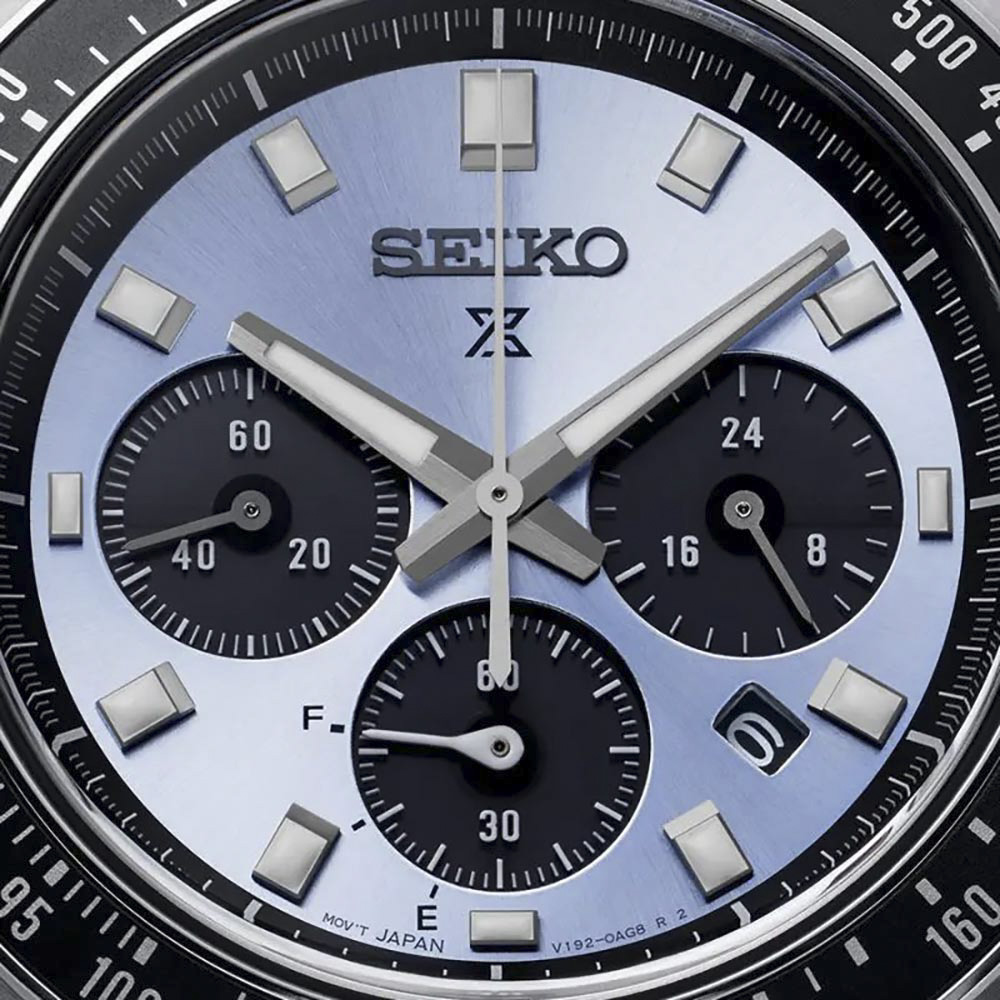 Seiko Prospex SSC935P1 Solar Χρονογράφος Ανοξείδωτο ατσάλι Μπρασελέ Γαλάζιο χρώμα καντράν Στεφάνη αλουμινίου 