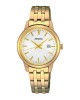 Seiko Essential Time SUR412P1 Quartz Επιχρυσωμένο Ανοξείδωτο ατσάλι Μπρασελέ Λευκό χρώμα καντράν
