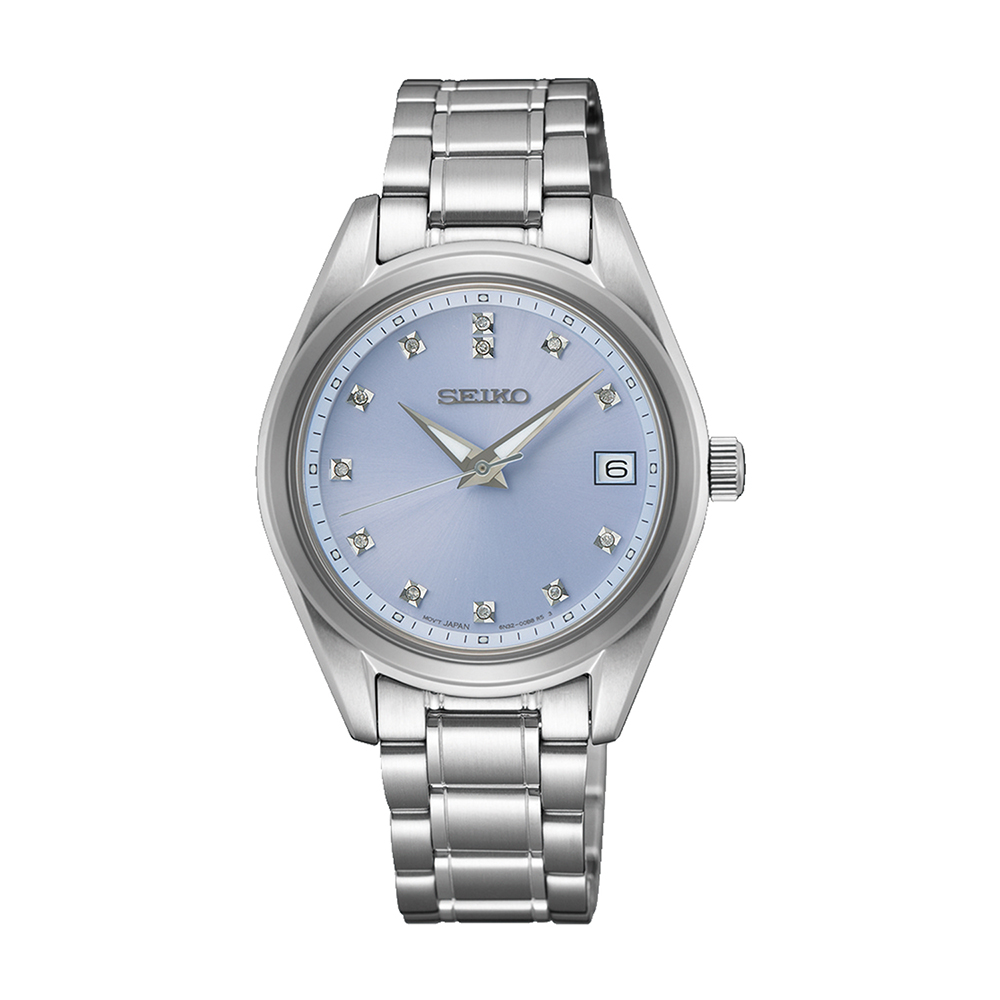 Seiko Conceptual Series SUR581P1 Quartz Ανοξείδωτο ατσάλι Μπρασελέ Γαλάζιο χρώμα καντράν Κρύσταλα