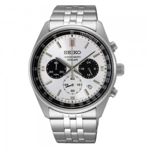 Seiko Conceptual Series SSB425P1 Quartz Ανοξείδωτο ατσάλι Μπρασελέ Λευκό χρώμα καντράν Ταχύμετρο