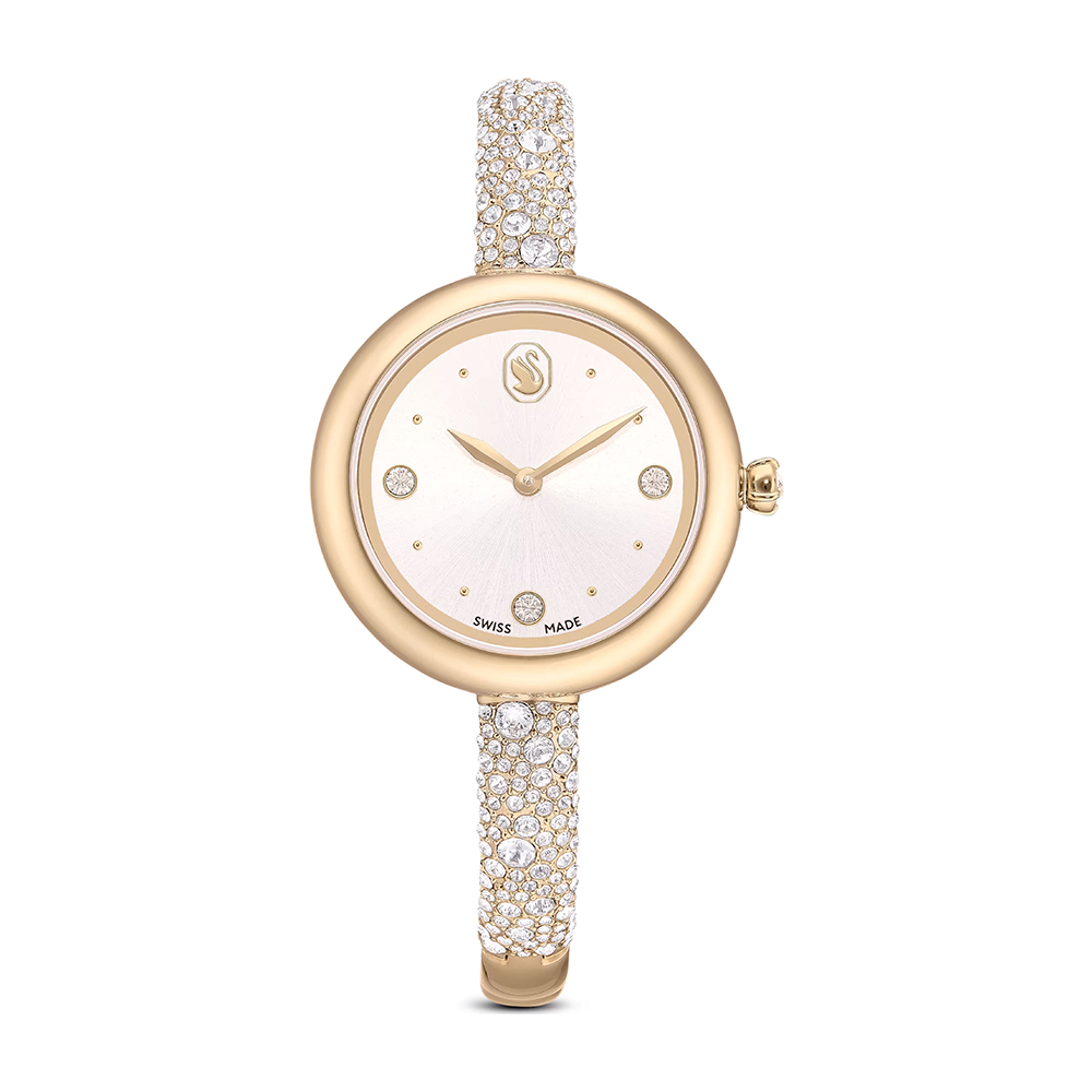 Swarovski Sublima 5734635 Quartz Επιχρυσωμένο Ανοξείδωτο ατσάλι Μπρασελέ Ασημί χρώμα καντράν Κρύσταλλα