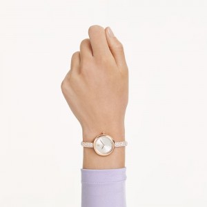 Swarovski Sublima 5734635 Quartz Επιχρυσωμένο Ανοξείδωτο ατσάλι Μπρασελέ Ασημί χρώμα καντράν Κρύσταλλα