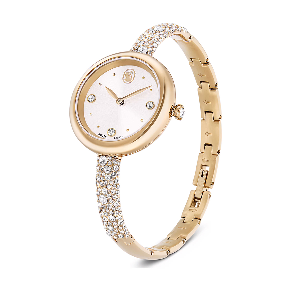 Swarovski Sublima 5734635 Quartz Επιχρυσωμένο Ανοξείδωτο ατσάλι Μπρασελέ Ασημί χρώμα καντράν Κρύσταλλα