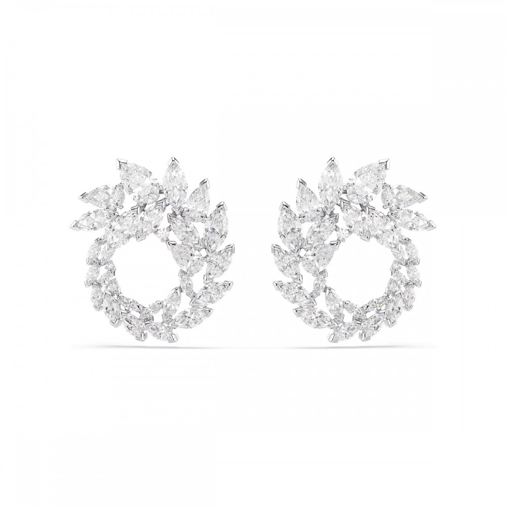 Swarovski Σκουλαρίκια Κρίκοι Mesmera 5748008 Επιροδιωμένα