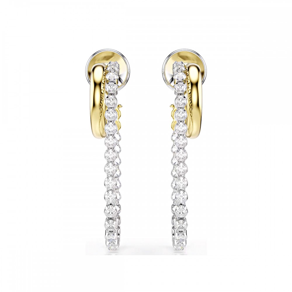 Swarovski Σκουλαρίκια Hyperbola 5749366 Επιμετάλλωση ροδίου