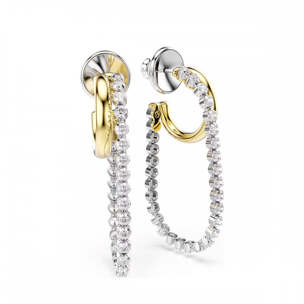 Swarovski Σκουλαρίκια Hyperbola 5749366 Επιμετάλλωση ροδίου