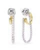 Swarovski Σκουλαρίκια Hyperbola 5749366 Επιμετάλλωση ροδίου
