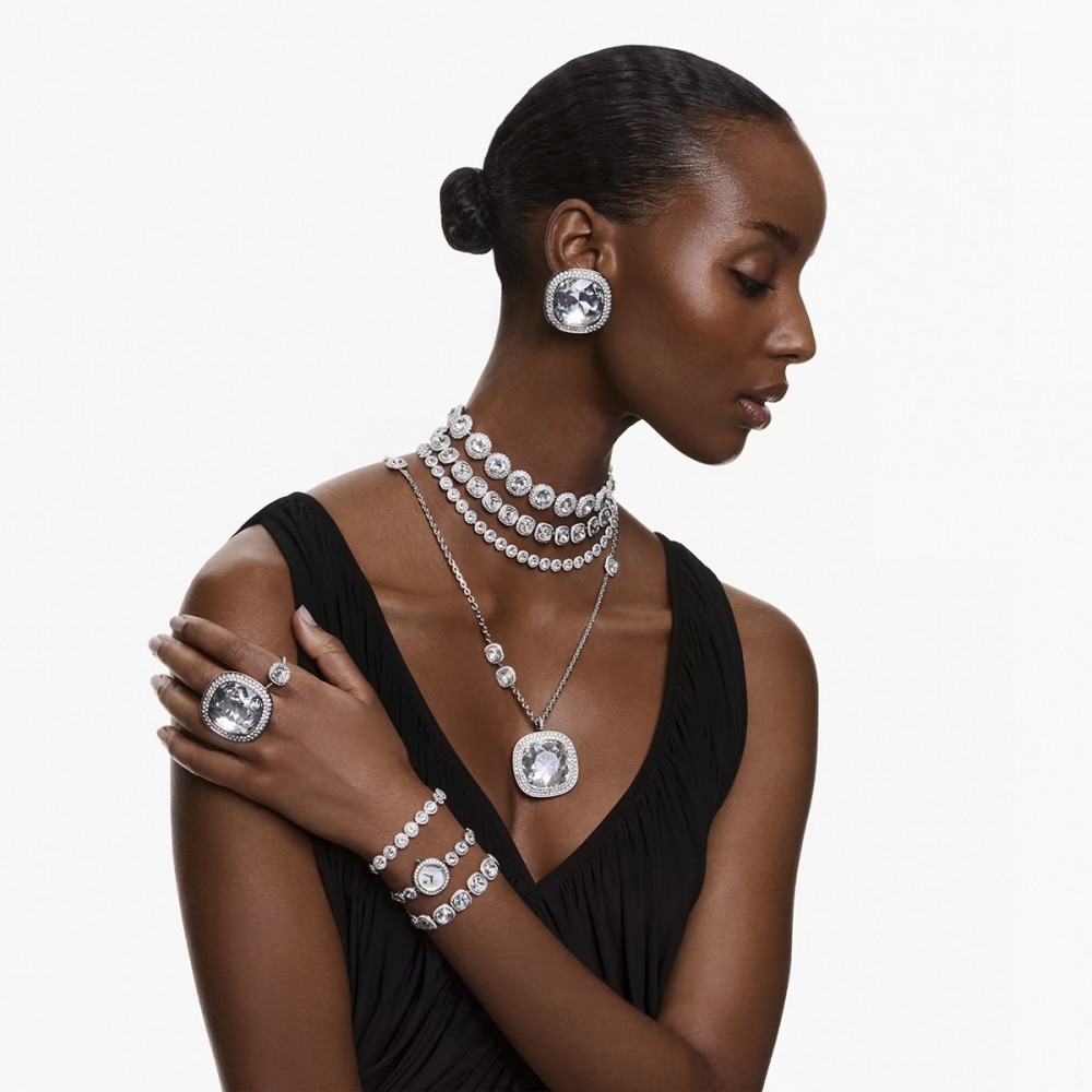 Swarovski Βραχιόλι Una Angelic 5751558 Επιροδιωμένο