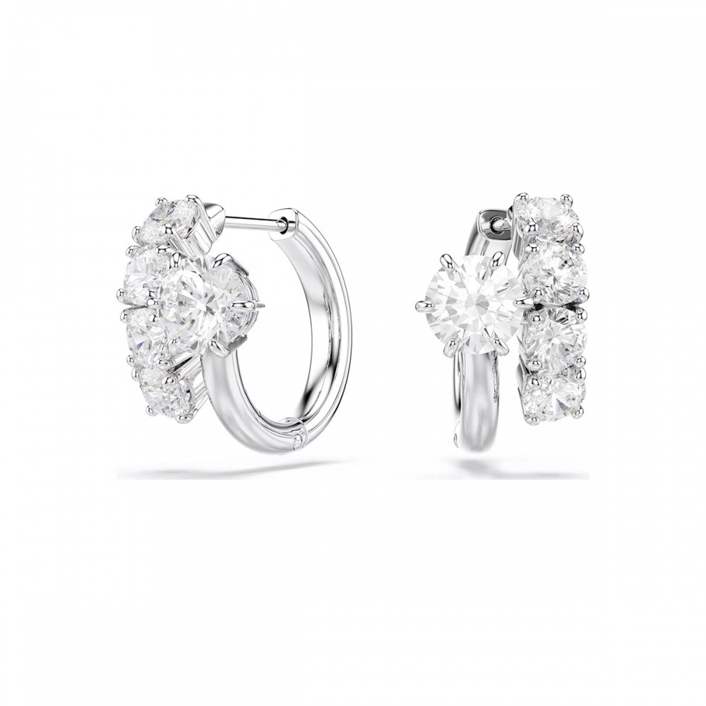 Swarovski Σκουλαρίκια Κρίκοι Matrix 5753572 Επιροδιωμένα