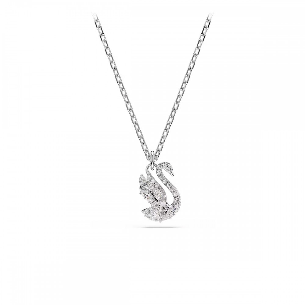 Swarovski Κολιέ Swan 5754347 Επιροδιωμένο