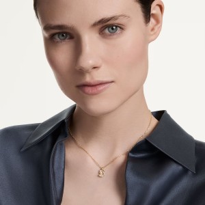 Swarovski Κολιέ Swan 5754626 Επιχρυσωμένο με κίτρινο χρυσό