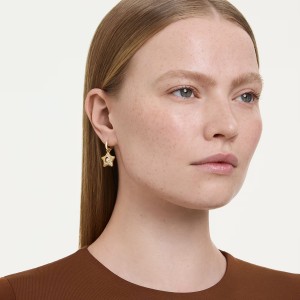 Swarovski Σκουλαρίκια Σταγόνα Sublima 5755274 Επιχρυσωμένα με κίτρινο χρυσό