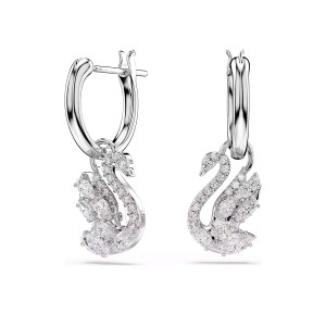 Swarovski Σκουλαρίκια Swan 5759942 Επιροδιωμένα
