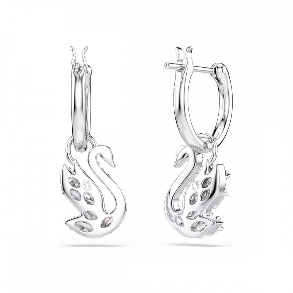 Swarovski Σκουλαρίκια Swan 5759942 Επιροδιωμένα