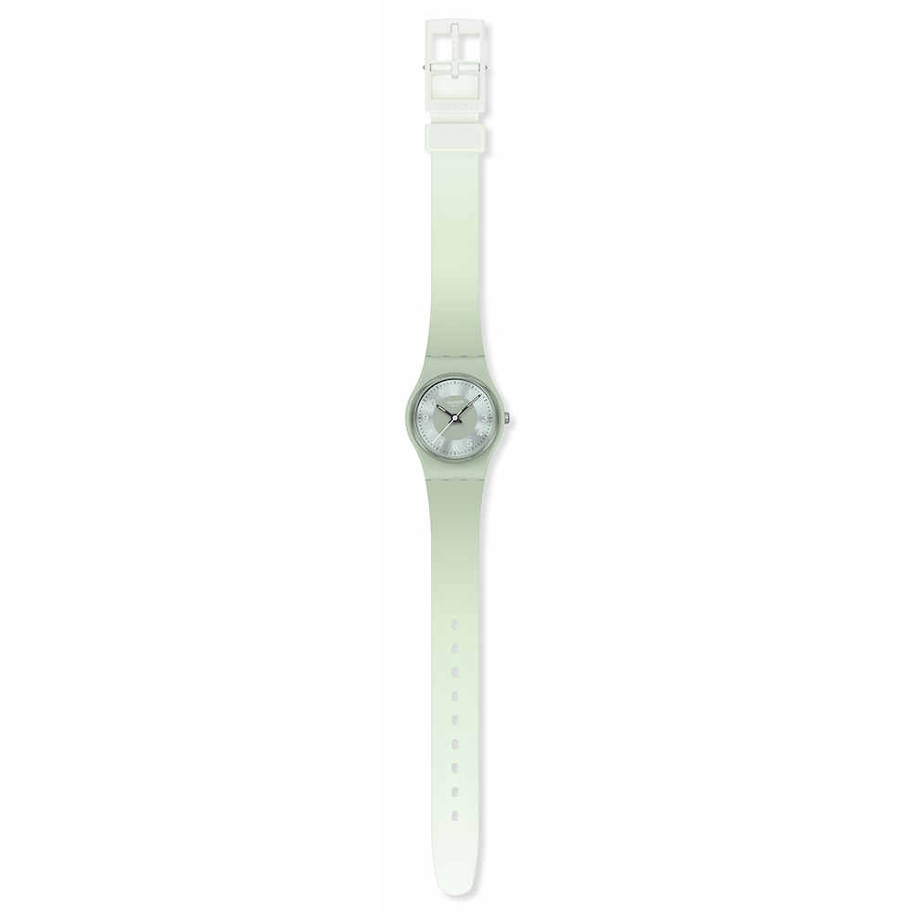 Swatch Serenity Of Sage LG131 Quartz Πλαστικό πλαίσιο Πράσινο καουτσούκ λουρί Πράσινο χρώμα καντράν