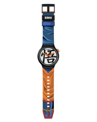 Swatch Goku SB01Z101 Quartz Πλαστικό πλαίσιο Καουτσούκ λουρί Λευκό χρώμα καντράν