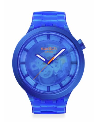 Swatch Navy Joy SB05N116 Quartz Βιολογικό πλαίσιο Μπλε βιολογικό λουρί Μπλε χρώμα καντράν