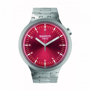 Swatch Scarlet Simmer SB07S104G Quartz Stainless steel Bracelet Red color dial