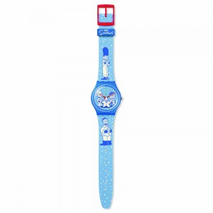 Swatch Tidings Of Joy SO28Z126 Quartz Biologic case Blue rubber strap Blue colour dial