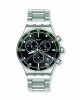 Swatch Dark Green Irony YVS506G Quartz χρονογράφος Ανοξείδωτο ατσάλι Μπρασελέ Μαύρο χρώμα καντράν
