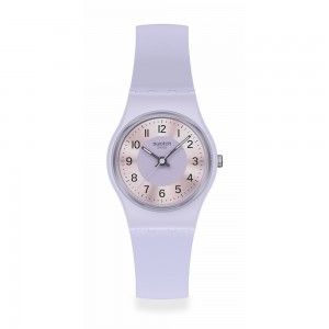 Swatch Lilac Lightness LV121 Quartz Plastic case Purple rubber strap Purple colour dial