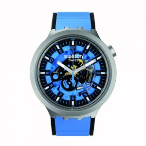 Swatch Azure Blue Daze SB07S106 Quartz Stainless steel Rubber strap Blue color dial