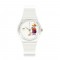 Swatch How Majestic GZ711 Quartz Πλαστικο πλαίσιο Λευκό καουτσούκ λουρί Λευκό χρώμα καντράν