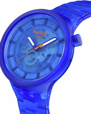 Swatch Navy Joy SB05N116 Quartz Βιολογικό πλαίσιο Μπλε βιολογικό λουρί Μπλε χρώμα καντράν