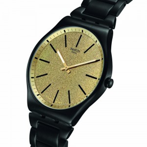 Swatch Dashing Slate SS07B109G Quartz Stainless steel Bracelet Yellow gold color dial