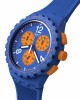 Swatch Primarily Blue SUSN419 Quartz χρονογράφος Πλαστική κάσα Μπλε καουτσούκ λουρί Μπλε χρώμα καντράν Ταχύμετρο